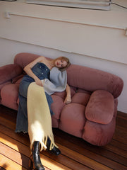 Dopamine Sunset Gradient Wool Blend Scarf