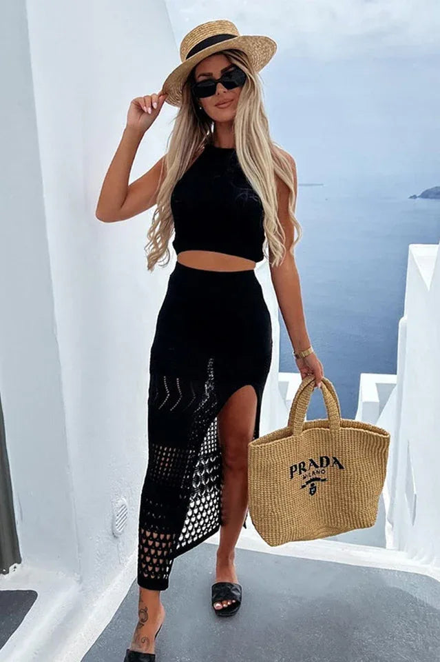 Knit Maxi Skirt Set - View 9 | TEVQA