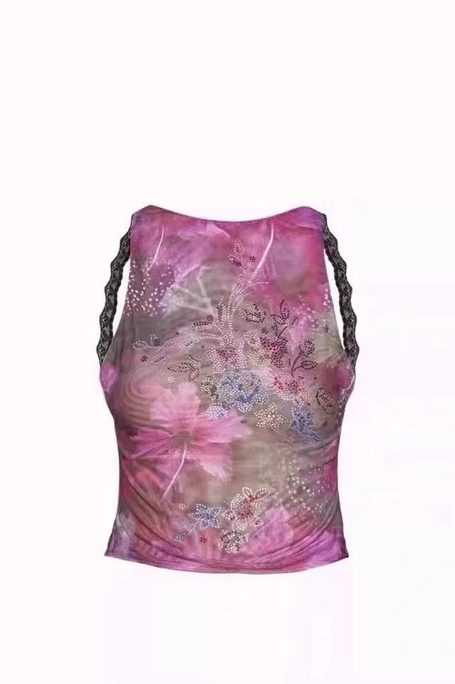 Hotfix Backless Mesh Top | Dress In Beauty