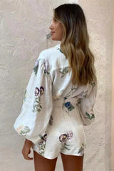 Florence Vintage Botanical Two-Piece Set - View 7 | TEVQA