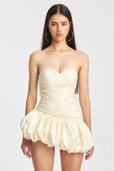 Balloon Draped Mini Dress - TEVQA