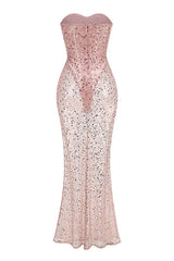 Strapless Sequin Maxi Dress - View 6 | TEVQA