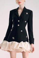 Aubrey Diamante Organza Blazers | Dress In Beauty