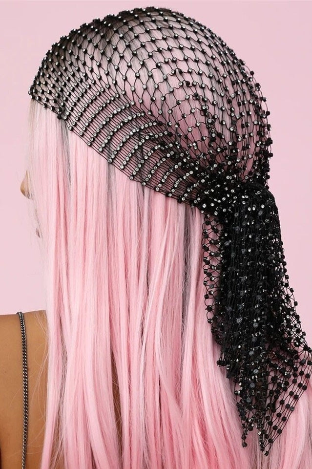 Sparkling Rhinestone Turban Cap | Dress In Beauty