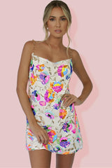 Fanny Embroidered Sequins Backless Mini Dress | Dress In Beauty