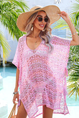 Side Slit Plunge Openwork Cover-Up | Dress In Beauty