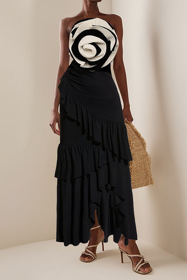 3D Flower One Piece Swimsuit & Skirt Set | Dress In Beauty