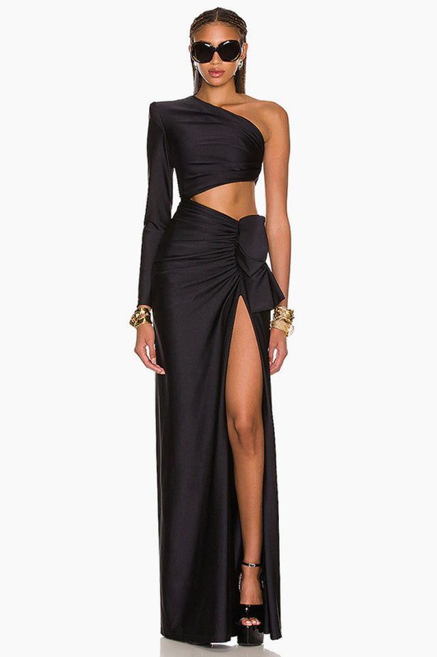 Gathered Single Shoulder Dress | Dress In Beauty