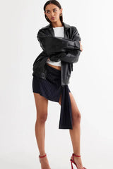 Vegan leather bomber jacket - View 8 | TEVQA