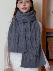 Chunky knit cable scarf - View 10 | TEVQA