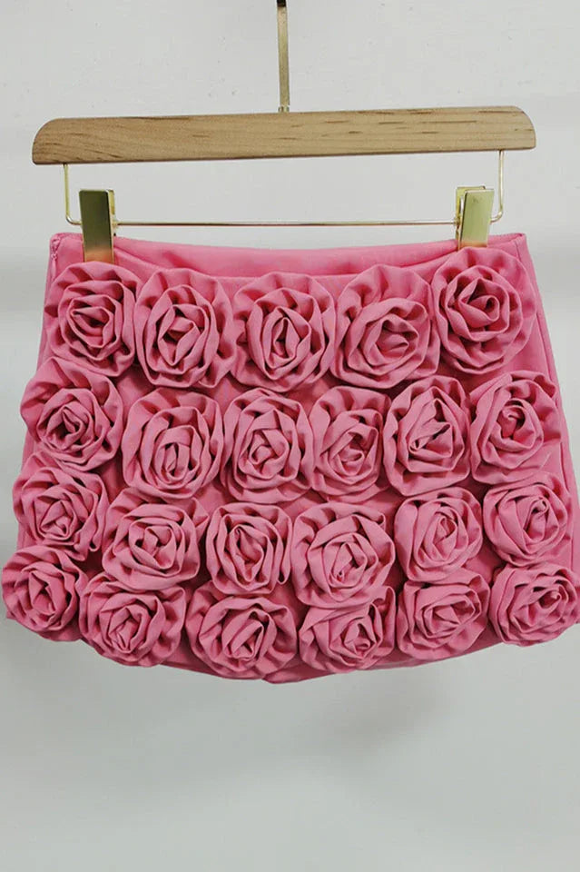 Astraea Flower Embellished Shorts - TEVQA