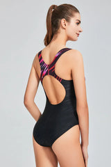 Athletic One Piece Swimsuit - View 10 | TEVQA