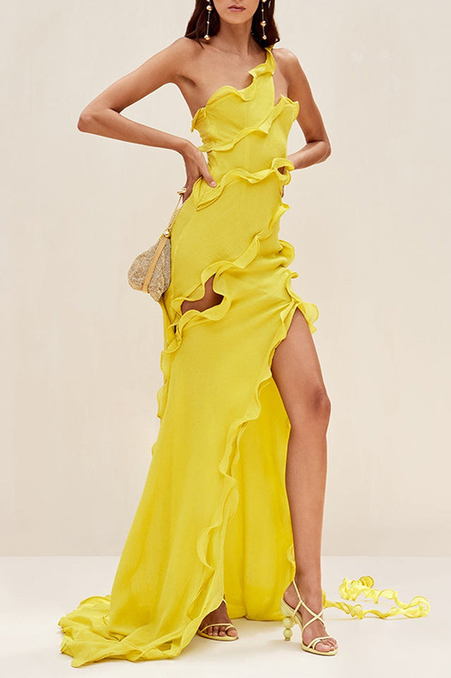 Ruffle Ribbon Maxi Dress | Dress In Beauty