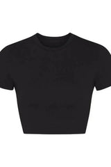 Black cropped t-shirt