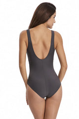 Women's one piece swimsuit with scoop neckline and racerback design - View 7 | TEVQA