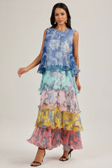 Cynthia Printed Tiered Ruffle Maxi Dress | Dress In Beauty