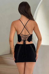 Crochet knit top and skirt set - View 9 | TEVQA