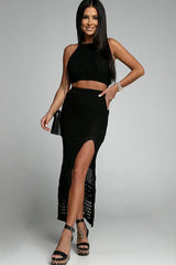 Knit Maxi Skirt Set - View 11 | TEVQA
