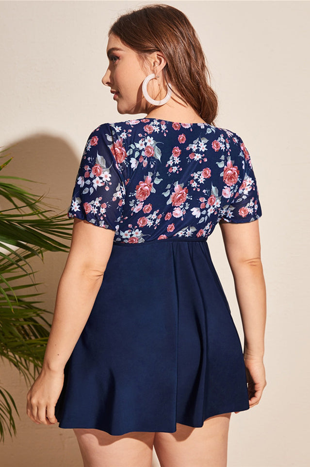 Floral Print Swim Dress With Shorts | Dress In Beauty
