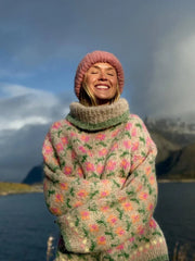 The Nordic Bloom Chunky Knit Sweater - TEVQA