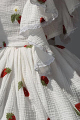 Strawberry Print Skirt Set - View 6 | TEVQA