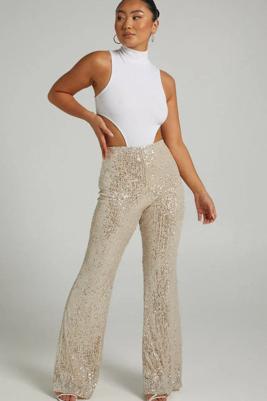 Room Full Of Stars Sequin Flares - TEVQA