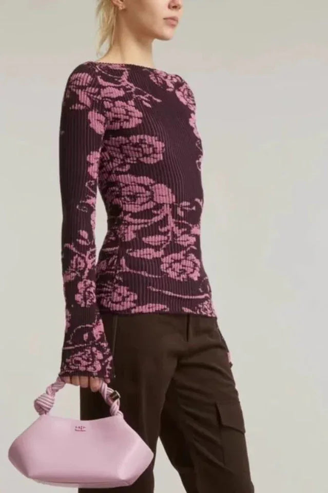 Vic Long Sleeve Rib-knit Top - TEVQA