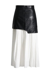 High Waist Patchwork Midi Skirt - View 7 | TEVQA