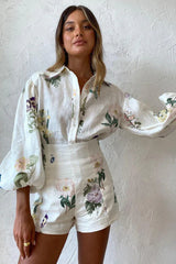 Florence Vintage Botanical Two-Piece Set - View 6 | TEVQA
