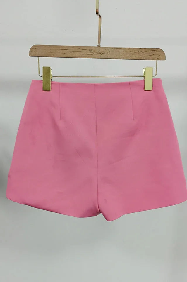 Astraea Flower Embellished Shorts - TEVQA