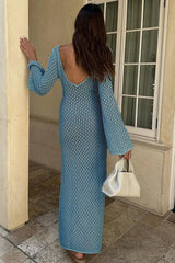 Crochet Maxi Dress - View 10 | TEVQA