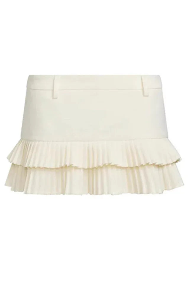 High-Waisted Pleated Mini Skirt - View 10 | TEVQA