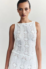 Crochet knit midi skirt set - View 6 | TEVQA