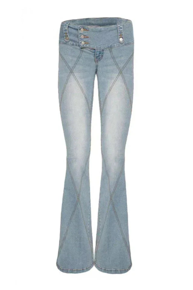 High-Waisted Flare Jeans - View 10 | TEVQA