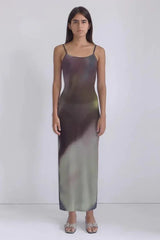 Digital floral print maxi dress - View 8 | TEVQA