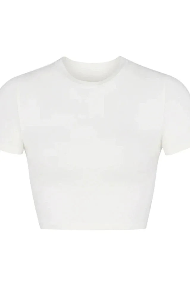 Cropped Raglan T-Shirt - View 7 | TEVQA