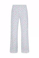Ribbed knit lounge set with cropped hoodie and drawstring pants - View 6 | TEVQA