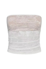 Strapless lace crop top - View 13 | TEVQA