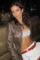 Faux leather moto jacket - View 26 | TEVQA