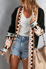 Southwestern Aztec Pattern Knit Cardigan - View 8 | TEVQA