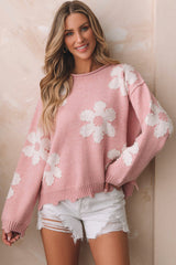 Peach Love Heart With Pearls Sweater | Dress In Beauty