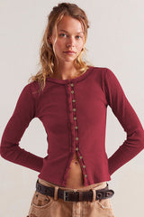 Ainoa Bordeaux Cardigan | Dress In Beauty