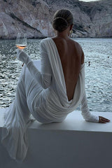 Quintina Plunging Back Maxi Dress