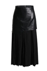 High Waist Patchwork Midi Skirt - View 8 | TEVQA