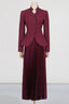 Mandarin Collar Peplum Jacket and Pleated Skirt Set - View 6 | TEVQA