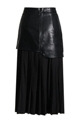 High Waist Patchwork Midi Skirt - View 9 | TEVQA