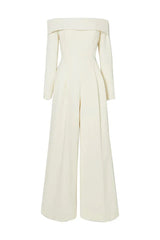 Vesper Off The Shoulder Crepe Jumpsuit - TEVQA