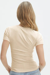 Fitted Crew Neck Baby Tee - View 6 | TEVQA