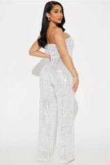 Lets Sparkle On Sequin Jumpsuit - TEVQA