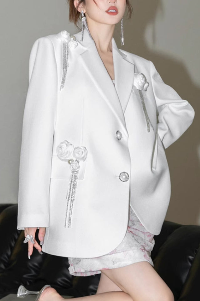 In Bloom Floral-appliqu¨¦ Blazer | Dress In Beauty